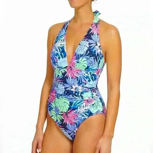 Tommy Hilfiger Women's Halter One Piece Swimsuit